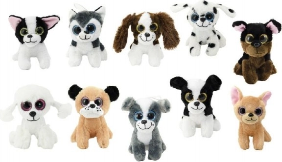Cagnolino di peluche sonoro 15 cm – assortimento 12 modelli