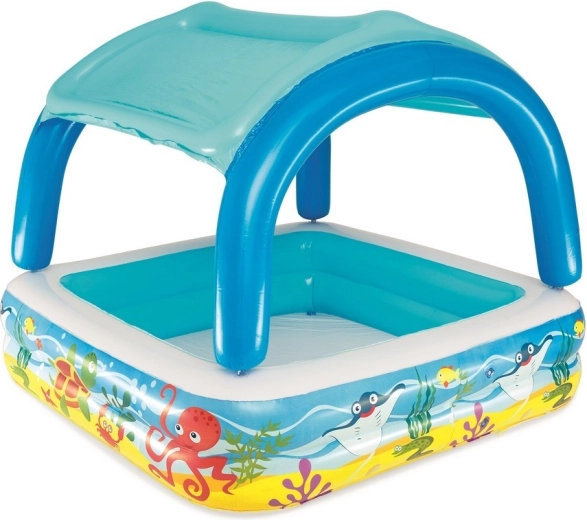 Piscina gonfiabile per bambini con tettoia rimovibile 140 × 140 × 114 cm BESTWAY