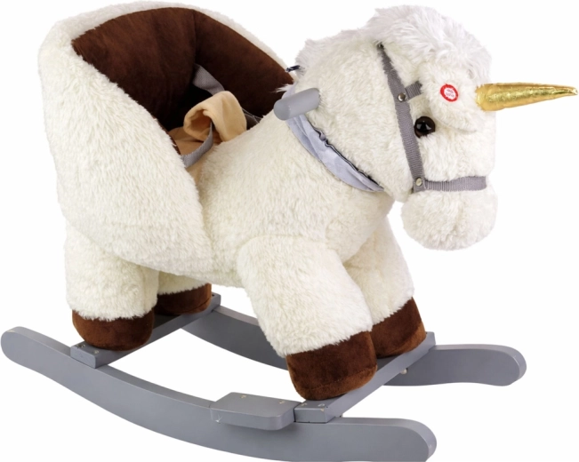 Unicorno a dondolo bianco per bambini