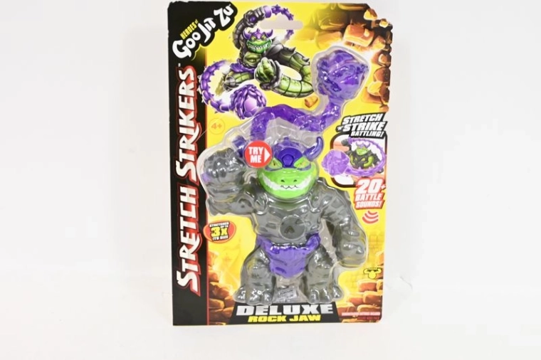 Heroes of Goo Jit Zu Rock Jaw Stretch Strikers Deluxe – action figure con suoni