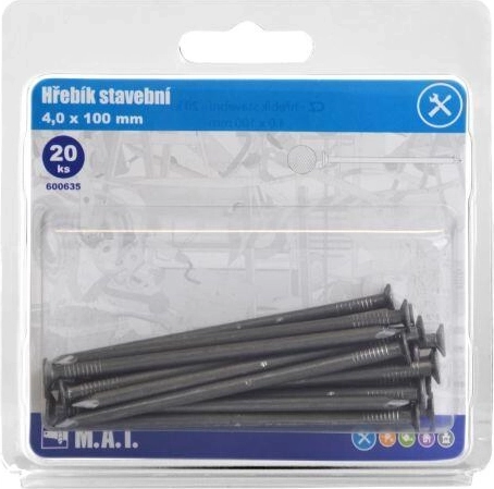 Chiodi da costruzione 100 × 4 mm, 20 pz