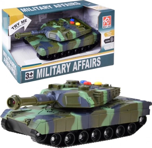 Carro armato militare con effetti di luce e suono