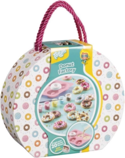 Set creativo fabbrica delle ciambelle in valigetta di cartone
