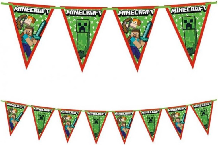 Ghirlanda con bandierine Minecraft Procos