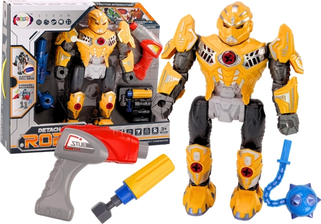 Cacciavite Robot Arma Trapano Luci Suono Giallo