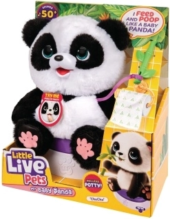 Panda interattiva Little Live Pets ChuChu con vasino