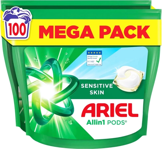 Ariel Sensitive tavolette detergenti universali 100 pz