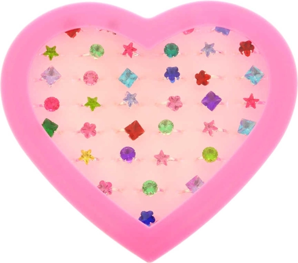 Anello in plastica per bambini con pietrina - 1 pezzo