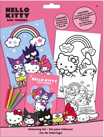 Hello Kitty set di album da colorare con matite colorate