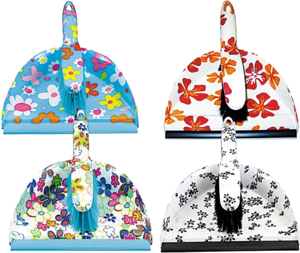 Scopino e paletta con bordo in gomma – mix di decorazioni