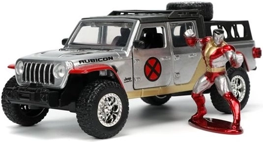 JADA Marvel X-Men Jeep Gladiator Rubicon 2020 1:32 set con action figure di Colossus