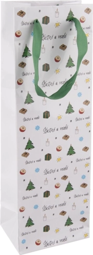 Borsa regalo in carta per vino “Buone feste”