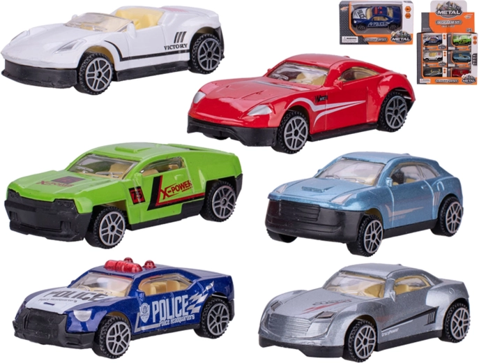 Set di macchinine sportive in metallo 7 cm – 24 pz