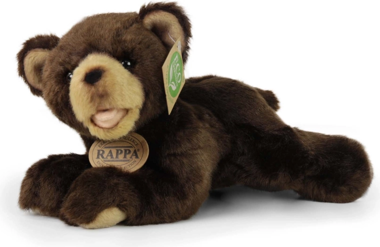 Orsetto di peluche marrone scuro sdraiato Eco-Friendly 24 cm