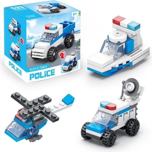 Set di costruzioni della polizia 10 in 1 - 1 pezzo