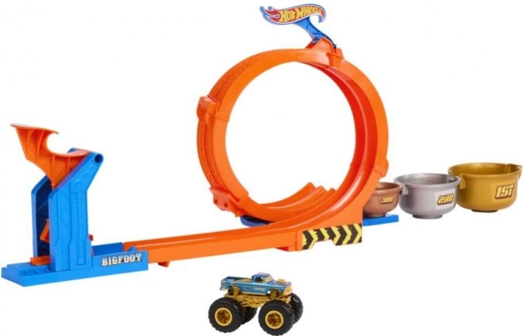 Hot Wheels Monster Trucks Bigfoot circuito e salto