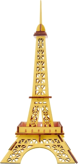 Puzzle 3D in legno Torre Eiffel gialla