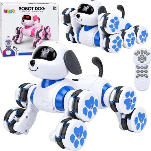 Cane robot interattivo radiocomandato con 8 ruote e LED