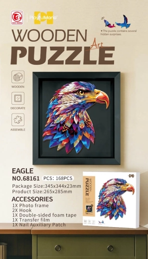 Puzzle in legno aquila, 168 pezzi