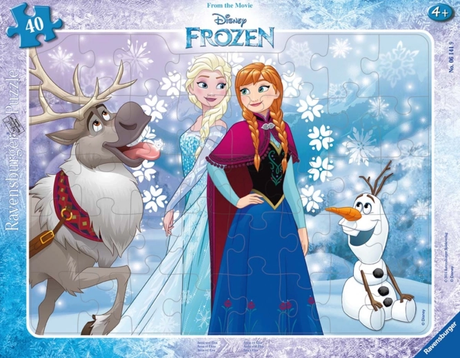 Ravensburger Puzzle Regno di Ghiaccio Anna e Elsa 40 pezzi