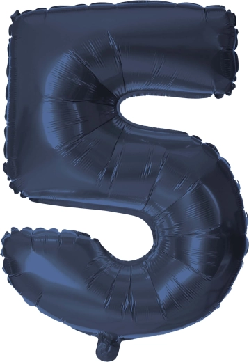 Palloncino in foil TORO numero 5, 30 cm, blu