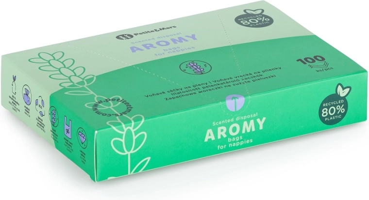 Sacchetti profumati per pannolini con manici AROMY 100 pz