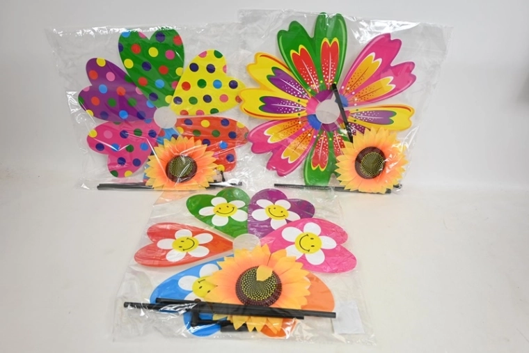 Girandola a forma di girasole, motivi assortiti - 1 pezzo