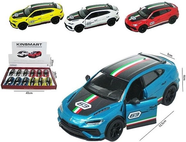 Mini auto Lamborghini Urus con trazione pull-back e portiere apribili