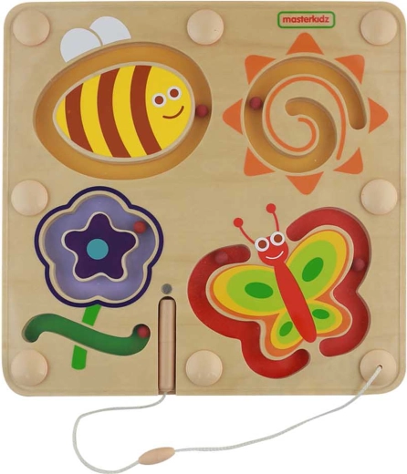 Labirinto magnetico in legno con tema insetti MASTERKIDZ