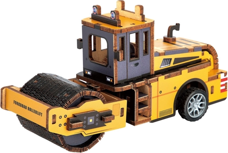 2Kids Toys puzzle 3D in legno rullo compressore stradale
