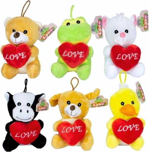 Animaletti di peluche con cuoricino