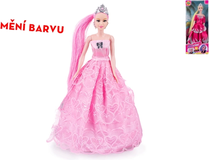 Bambola principessa con cambio colore dei capelli 29 cm