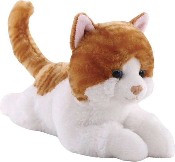 Gatto di peluche ruggine‑bianco 26 cm