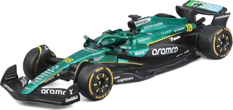 Modello Bburago Formula 1 Aston Martin AMR25 2025 #18 Lance Stroll 1:43