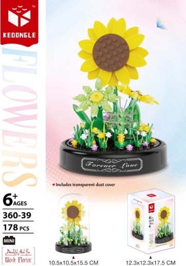 Costruzioni girasole sotto campana protettiva 178 pezzi