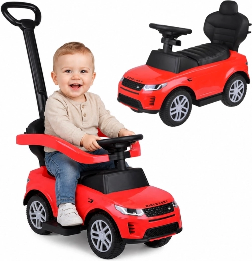 Macchinina cavalcabile e spingi 2in1 Range Rover con suoni, rossa