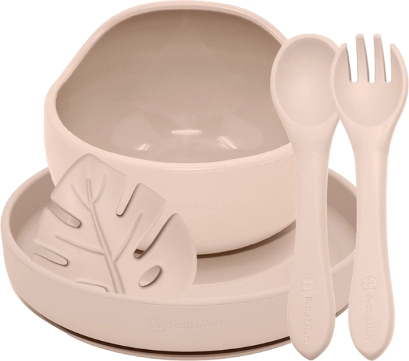 Petite&Mars set pappa in silicone take&match desert sand 4 pz (6m+)