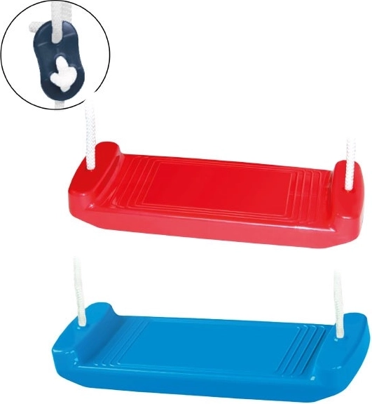 Sedile per altalena in plastica, rosso/blu