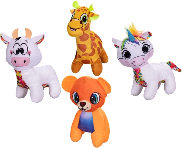 Peluche 21 cm per neonati – giraffa, mucca, unicorno o cane