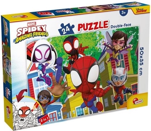 Lisciani Marvel Spidey e i suoi fantastici amici puzzle double-face 24 pezzi