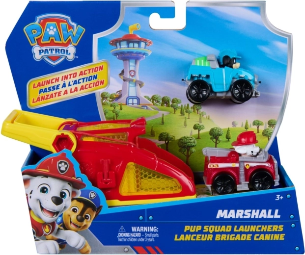 Paw Patrol set lanciatore Marshall – confezione doppia di macchinine da corsa