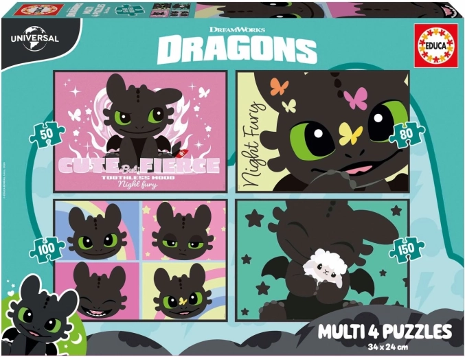 Educa Puzzle Dragon Trainer 4 in 1