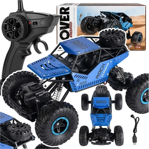 Auto RC fuoristrada 4x4 radiocomandata con batteria ricaricabile, nera - 1 pezzo