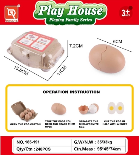 Set di uova per bambini in vaschetta (6 pz)