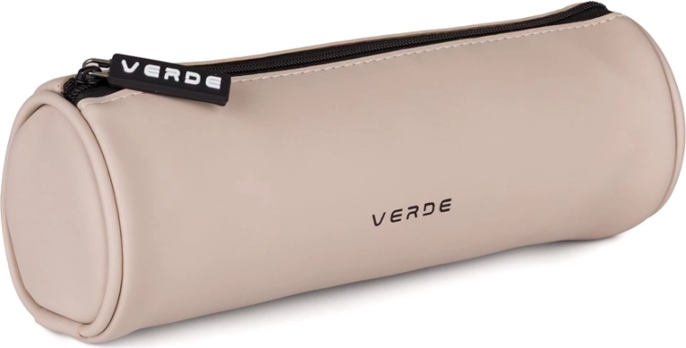 Astuccio tondo etui Verde moka in PU