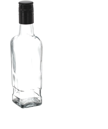 Bottiglia in vetro per whisky 250 ml con tappo a vite