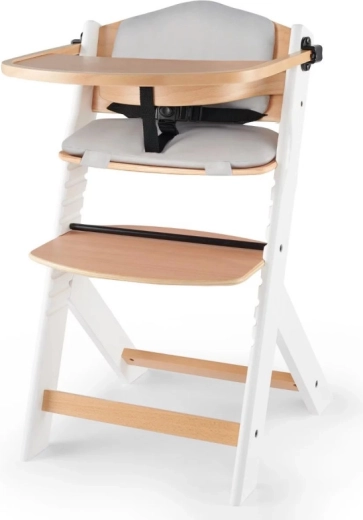 Seggiolone evolutivo Kinderkraft Enock con imbottitura bianco-legno