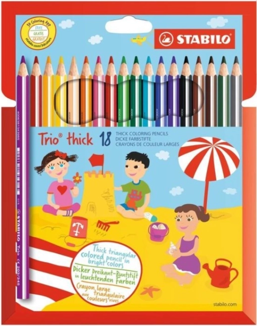 STABILO Trio forti set 18 pastelli