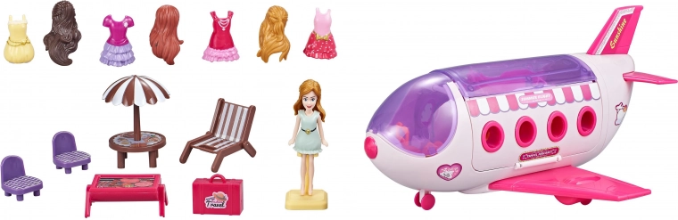 Aereo con bambolina e accessori 28 cm