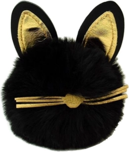 Portachiavi con pon pon gatto